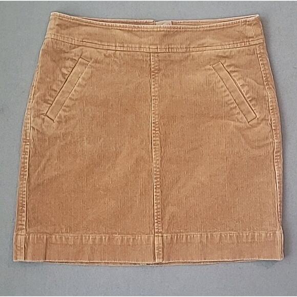 Ann Taylor LOFT Brown Corduroy Mini Skirt Womens Size 2 - Picture 1 of 6